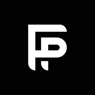 modern letter FP or PF monogram logo design