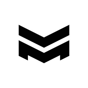 modern letter MV or VM monogram logo design