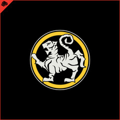 Emblem, symbol martial arts. SHOTOKAN KARATE TIGER