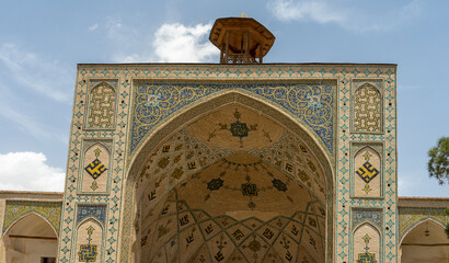 Beautiful mosque facade in Shiraz in Iran