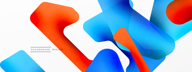 Colorful bright abstract shapes composition. Digital web futuristic template for wallpaper, banner, background, card, book Illustration, landing page