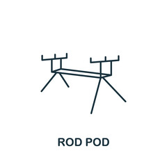 Rod Pod icon. Monochrome simple Fishing icon for templates, web design and infographics