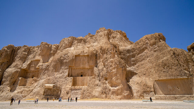 Naqsh-e Rostam Tomb of Xerxes I near Persepolis near Shiraz in Iran