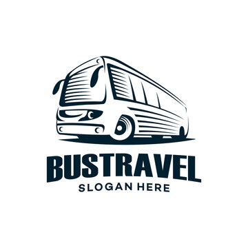 vintage logo bus template illustration