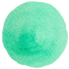 Green Watercolor Circle Shape Painting Background