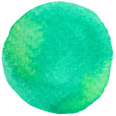 Green Watercolor Circle Shape Painting Background