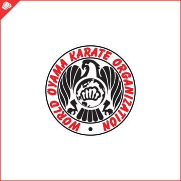 Emblem, symbol martial arts. WORLD OYAMA KARATE