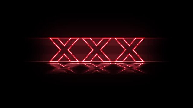 XXX in neon style