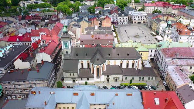 Church of St Mary Magdalene in historic part of Cieszyn, Poland, 4k