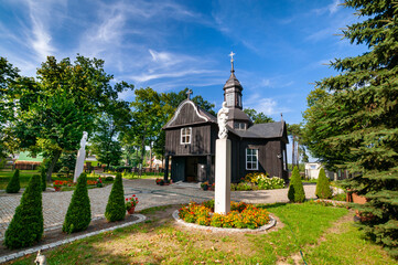 Wooden church of St. Lawrence in Łomnica, Greater Poland Voivodeship, Poland