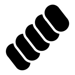 Inclined Marshmallow glyph icon