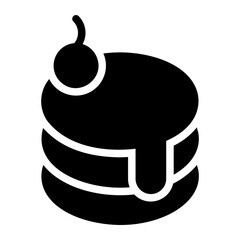 Pancakes With Syrup glyph icon