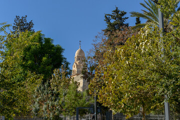 Dormition abbey - benedictine community on mount zion in jerusalem. israel