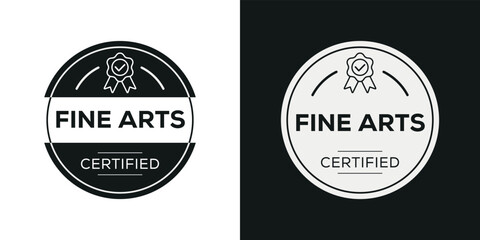 Fototapeta na wymiar Creative (Fine arts) Certified badge, vector illustration.