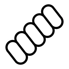 Inclined Marshmallow line icon