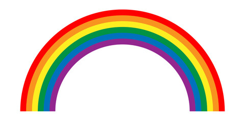 Colorful pride rainbow vector illustration