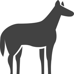 animal silhouette isolated on transparent background