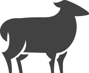 animal silhouette isolated on transparent background