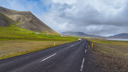 View at a road on Snaefellsnes penisola, Iceland