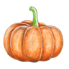 watercolor pumpkin