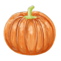watercolor pumpkin