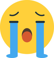 Emotional icon isolated on transparent background