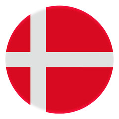 Obraz premium 3D Flag of Denmark on avatar circle.