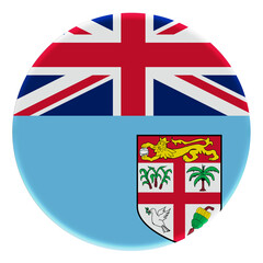 Obraz premium 3D Flag of Fiji on a avatar circle.