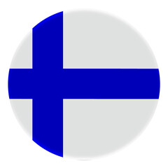 Fototapeta premium 3D Flag of Finland on avatar circle.