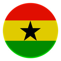 3D Flag of Ghana on avatar circle.