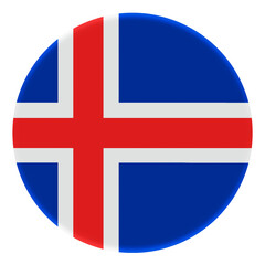 Fototapeta premium 3D Flag of Iceland on avatar circle.
