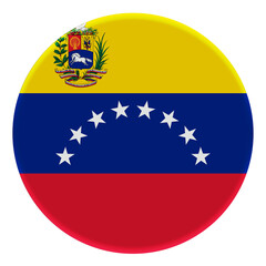3D Flag of Venezuela on a avatar circle.
