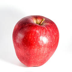 fresh ripe Red Apple fruit top view isolated on a white background