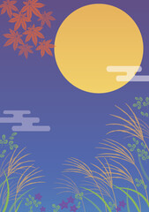 Japanese style background for autumn