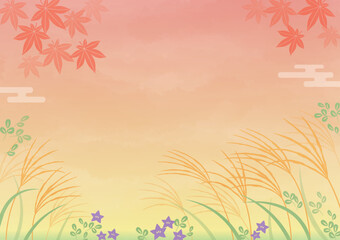 Japanese style background for autumn