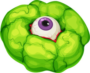 Halloween cartoon donut with eyeball confectionery