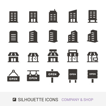 ECサイトアイコン　ショッピングガイド　会社　店　シルエットアイコン