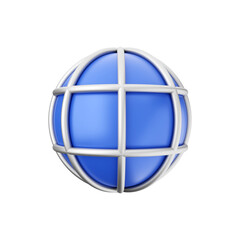 earth globe 3d icon illustration