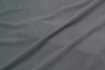 Fleece fabric blue top view. Texture of textile fleece bedspread.	
