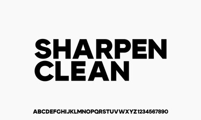 Modern Bold Font. Uppercase and Number Typography urban style alphabet fonts for fashion, sport, technology, digital, movie, logo design, vector illustration