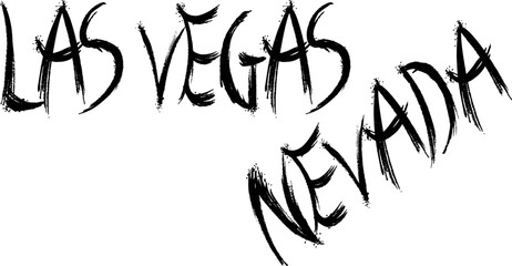 Las Vegas Nevada text sign illustration on white Background.