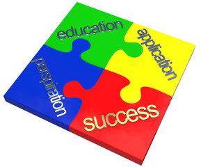jigsaw concept success concept application concept education concept perspiration primary colours colors