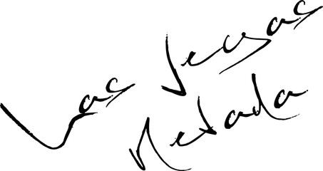 Las Vegas Nevada text sign illustration on white Background.