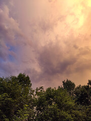 Fototapeta na wymiar Bright palette of stormy skies