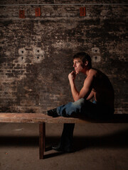 The Thinker. Candid portrait of a handsome male model deep in thought.