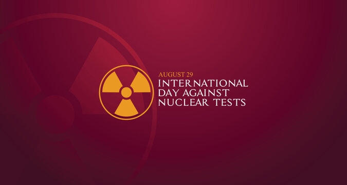 International Day Against Nuclear Tests. August 29. Celebration Day. Abstract Red Background, Perfect For Banners, Cards, Posters and more