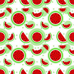Seamless pattern watermelon. Texture for fabric, wrapping, wallpaper. Decorative print.