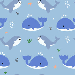 seamless pattern with fish