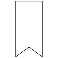 Bookmark thin line icon.