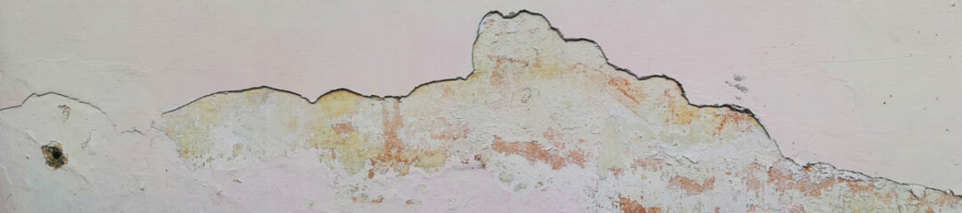 Panoramic of wall background in close up